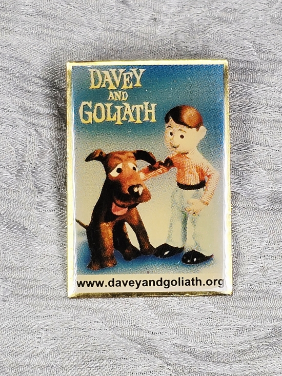 PinSource Jewelry - Coming Soon Vintage Davey And Goliath Promo Lapel Pin PinSource